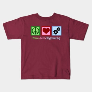 Peace Love Engineering Kids T-Shirt